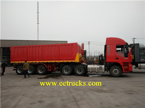 Tippy Semi Trailer motocin tare da Axles 3