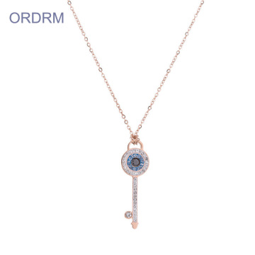 Wholesale Key Jewelry Necklace Rose Gold With Diamonds