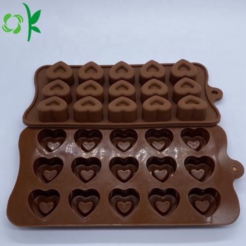 Stampi per sapone al cioccolato in silicone a forma di cuore personalizzati