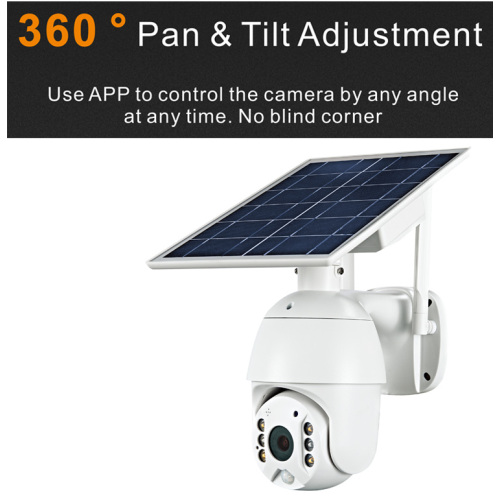 Solar WiFi Security IP Camera nga adunay panan-awon sa gabii