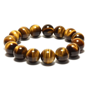 Mens tiger eye gemstone stretch bead bracelets