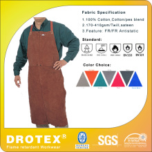100% cotton Welding Bid Aprons Canvas Fabric-360gsm Khaki FR fabric