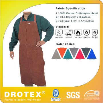 100% cotton Welding Bid Aprons Canvas Fabric-360gsm Khaki FR fabric