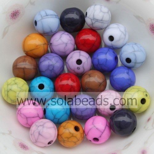 Autumn 14mm Acrylic Round Gemball Imitation Swarovski Beads