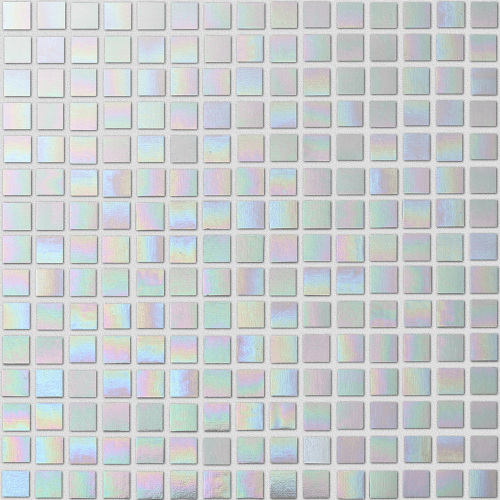 Iridescent Glass Mosaic White Tile Swimming Pool Mosaico