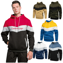 EVERTOP OEM ODM Color Block Pullover Hoodies for Men