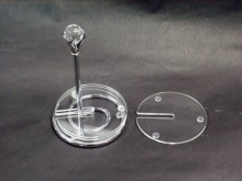 Elegant Diamond Decorated Plastic Tea Coffee Cup Saucers Holder Set