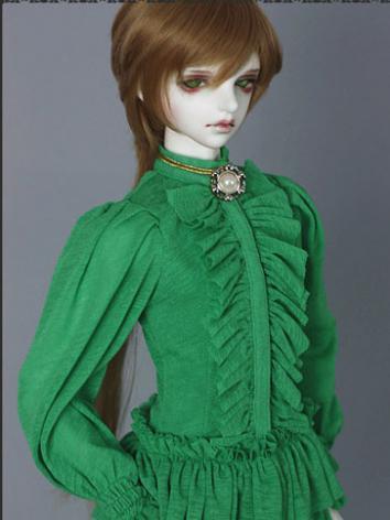 BJD Ropa Camisa retro verde para muñeca articulada
