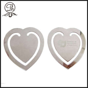 Customized engraved heart bookmarks wholesale