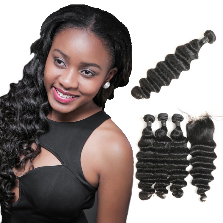 8a Grade Double Drawn Best Selling 3Pcs/Lot Malaysian Virgin Loose Wave Hair Bundles