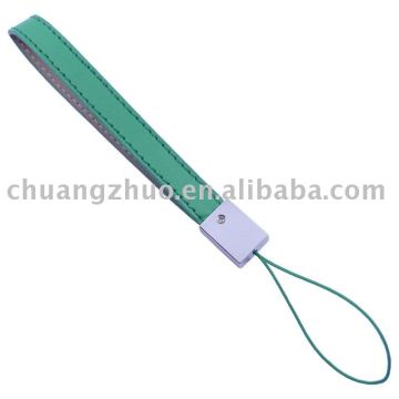 Promotion Metal Leather Mobile Phone Strap