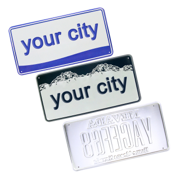Metal and Aluminum French Car License Plates: Front Tag and Immatriculation Plaques
