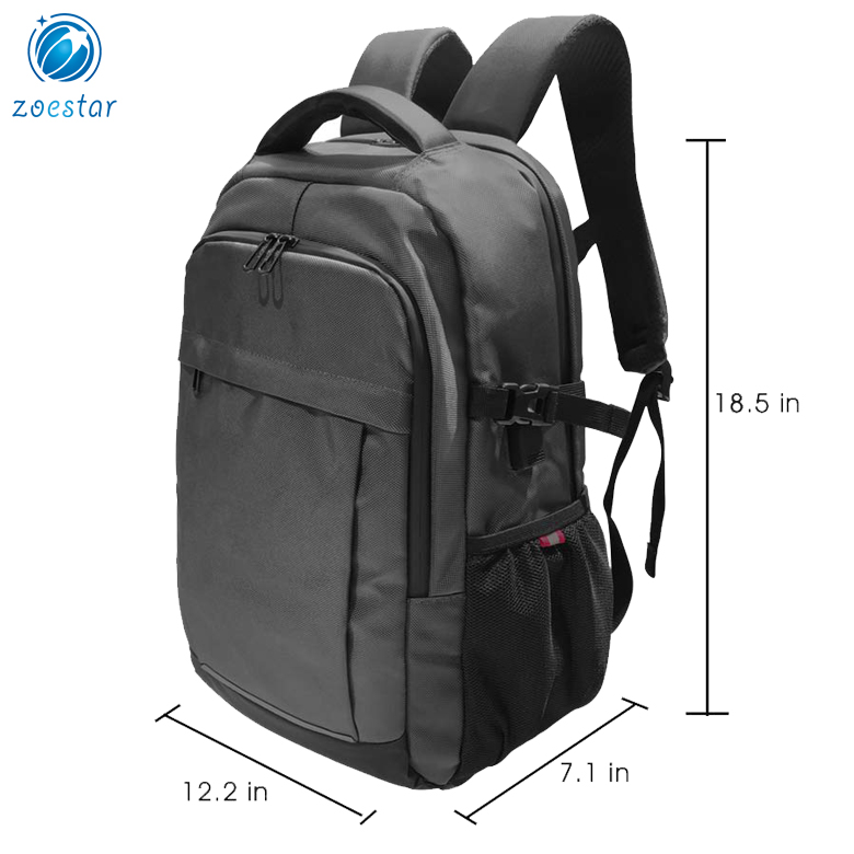 Slim business College School bookbag backpack with laptop holder and USB charging port computer bag