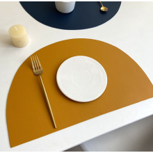 Προσαρμόστε τα bpa δωρεάν half -round silicone placemats