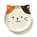 Caneca de cerâmica de animais de gato de estilo japonês com tampa