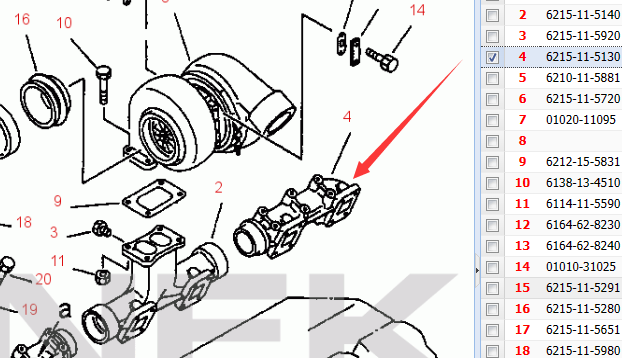 Sevice Kit Transmission 569-15-05513 لـ HD605-5 HD465-5