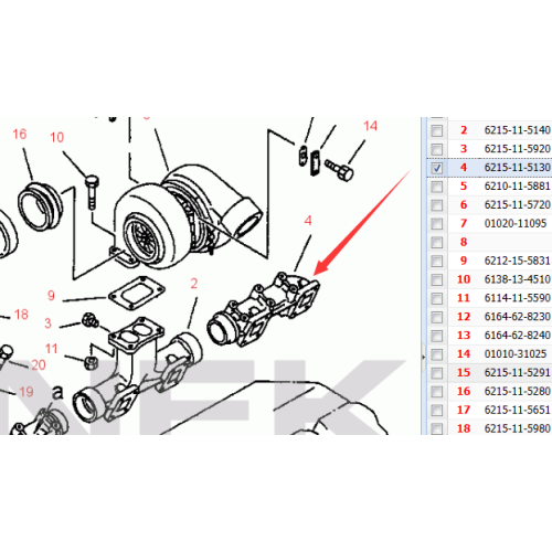 Sevice Kit Transmissão 569-15-05513 para HD605-5 HD465-5