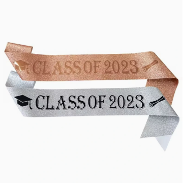 Color Graduation Ceremony Belts Graduated Shoulder Straps Graduation Satin Sashes