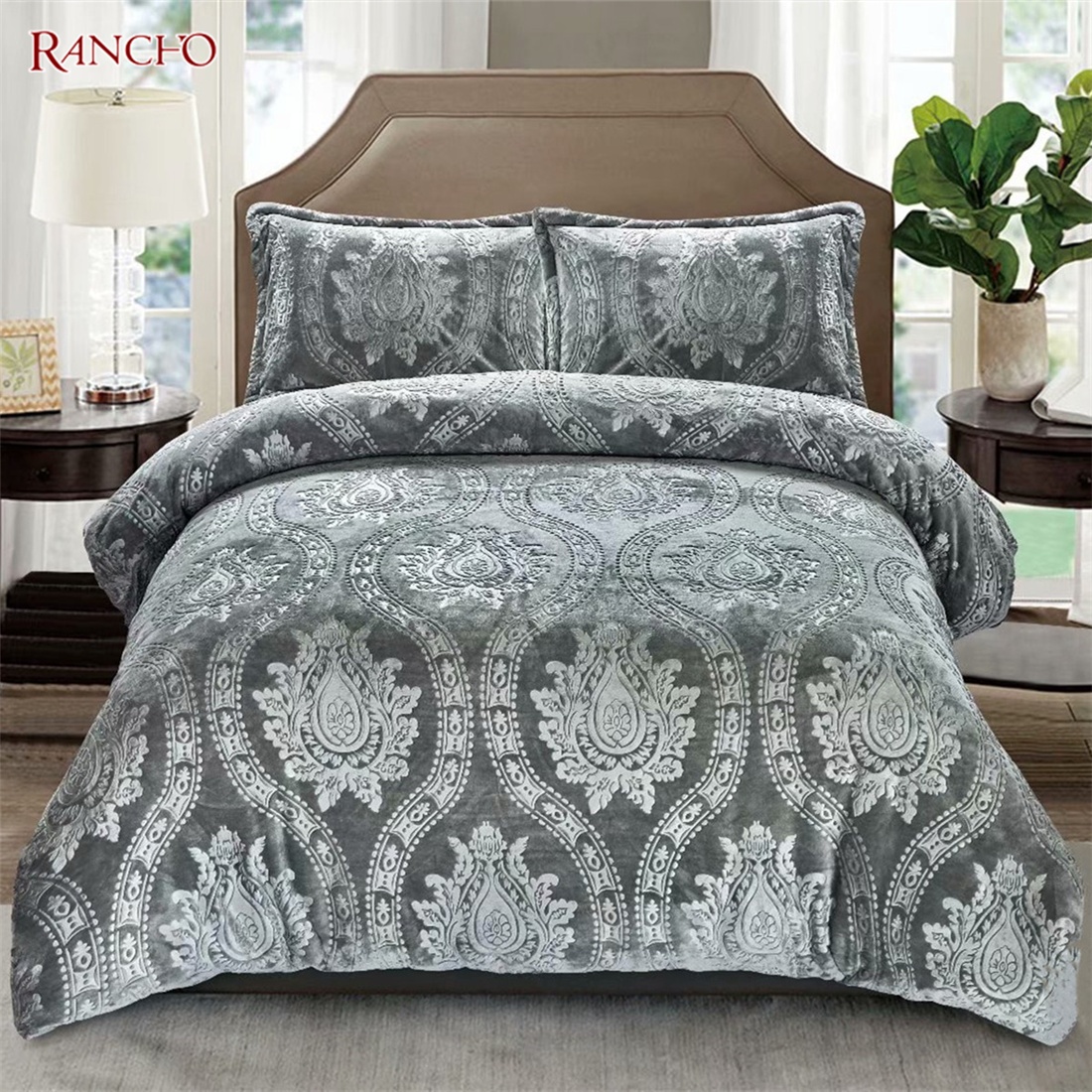 Flannel fleece comforter luxury winter bedding set comforter King Queen size winter comforter set
