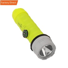 IP68 Waterproof 3xAA Battery Diving Flashlight with Compass