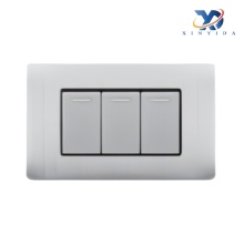 Three-way Single Control Switch Stainless Steel Panel