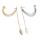Boucles d&#39;oreilles Vintage femmes argent feuille d&#39;or boucles d&#39;oreilles manchette avec longue chaîne bijoux Simple feuille gland oreille chenille grimpeur goujon