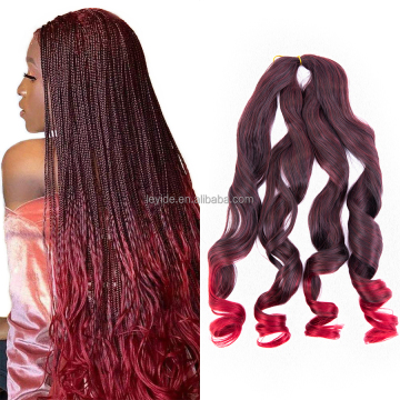 AlIiLeader Synthetic Hair Extensions Bundles Loose Wavy Curls Braiding Hair Loose Wave Curly Crochet Hair