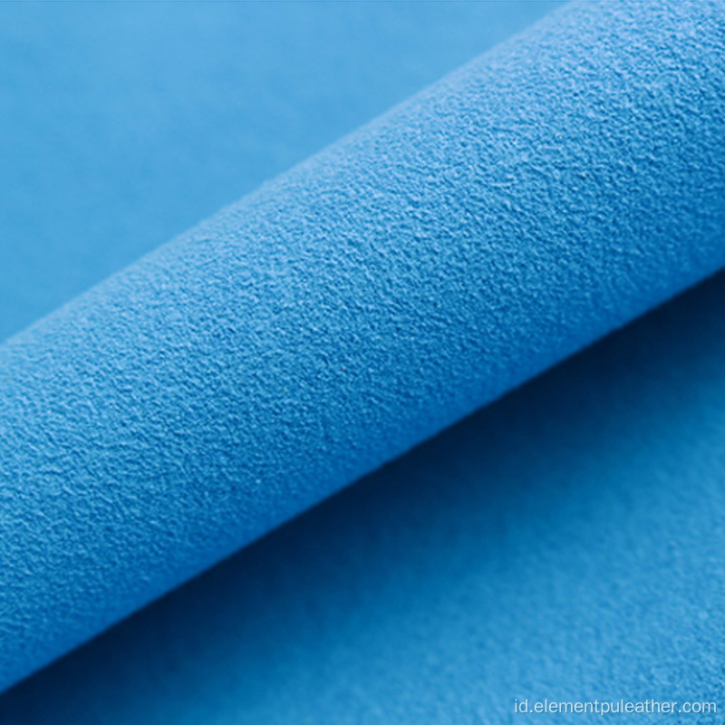 0.6mm Nonwoven microfiber sintetis kulit PU suede