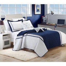 Navy and White Pinsonic Solid quilts