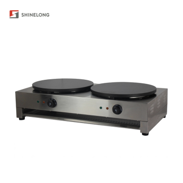 Professional Stainless Steel Double Plate Electric Crepe Makers Pan