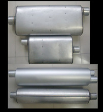 Full welded turbo round/oval performance muffler