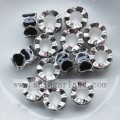 Wholesale Silver With Colorful Oil Dripping Heart Chunky Metal Beads