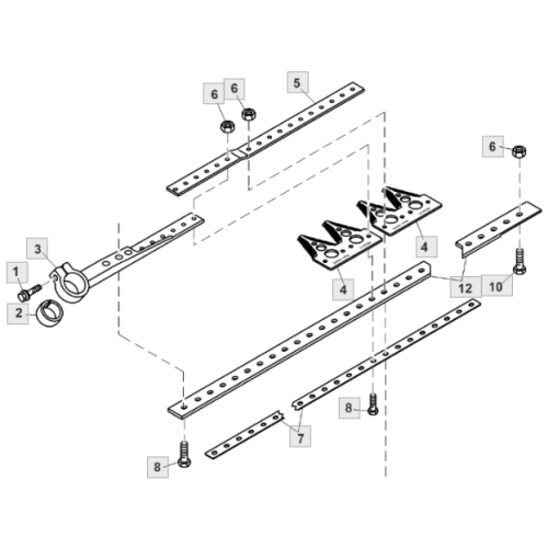 Pièces de machines agricoles pour les sections de combinaison de couteau jumeau H163131, H153329