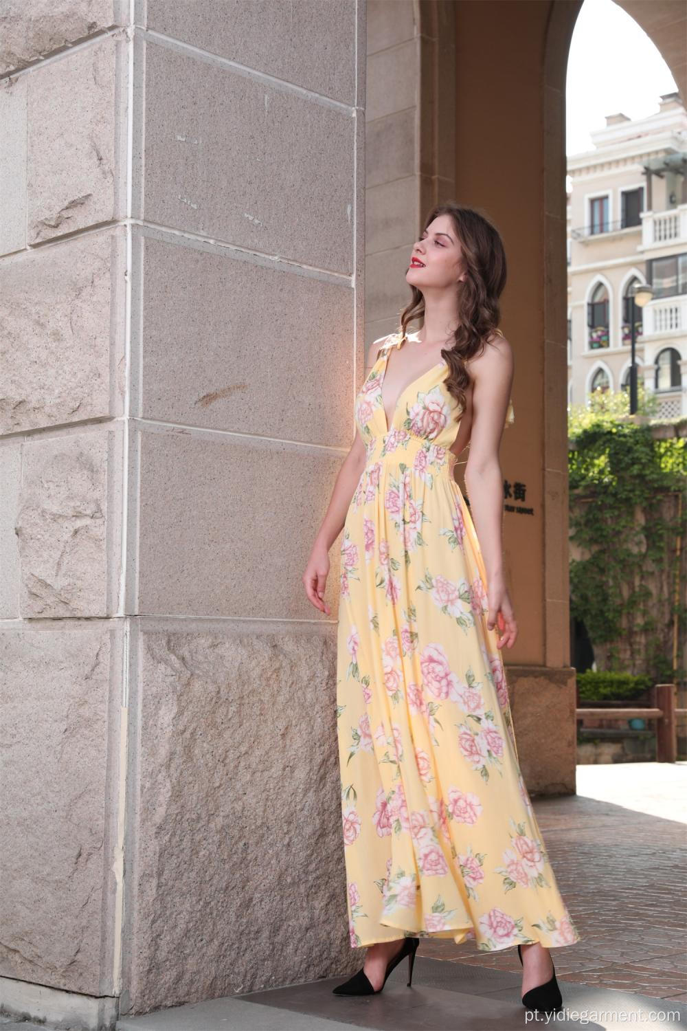 Vestido Maxi Floral de Senhora