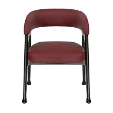 New design red leather backrest single chairs