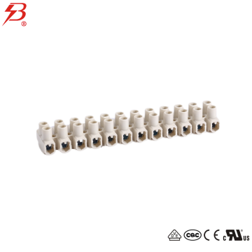 Raised base polyamide steel terminal strips for wiring