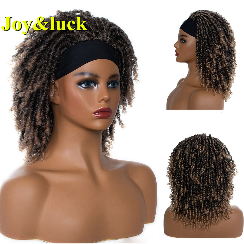 Head Band Wigs for Women Black Hairband Wholesale Prices Scarf Short Straight Bob box Braided Headband Wig Synthetic Hair Wigs