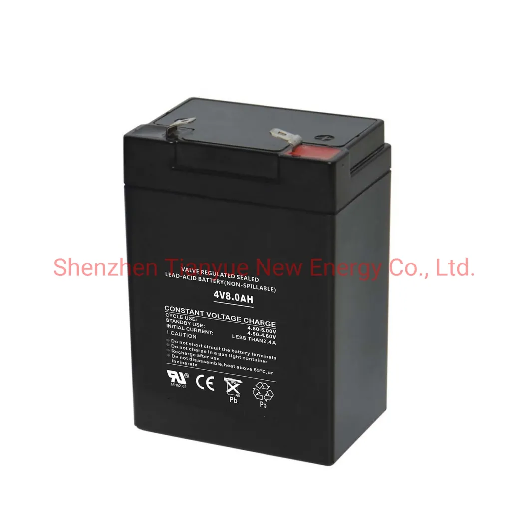 4V 8ah Lead Acid AGM Battery for Emergency Lighting/Toy/Security Alam