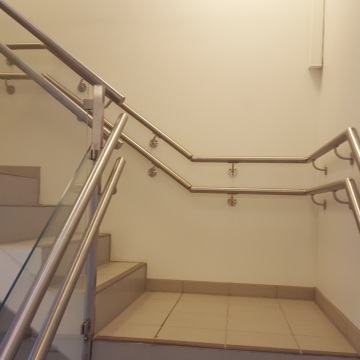 Shopping center porch stair railing accessories