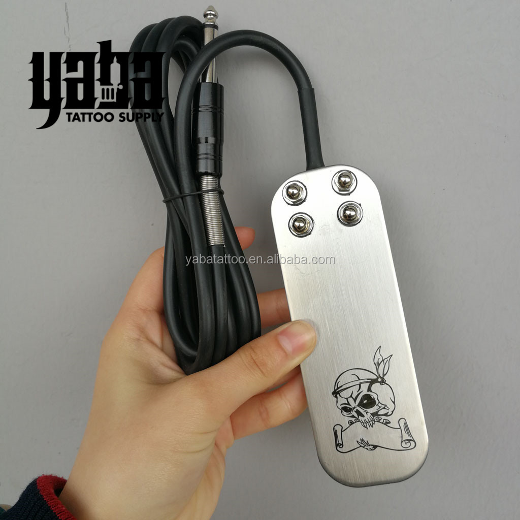 Tattoo Stainless Steel Tattoo Foot Pedal Switch With Power Supply