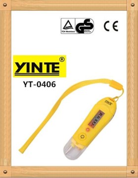 present product display tester with sensor and light