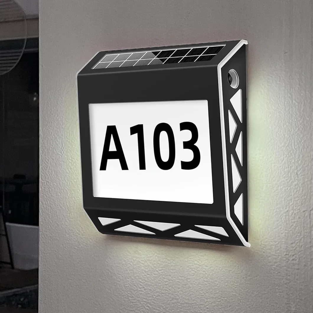 Waterproof Outdoor LED House Number Sign with Dusk Sensor