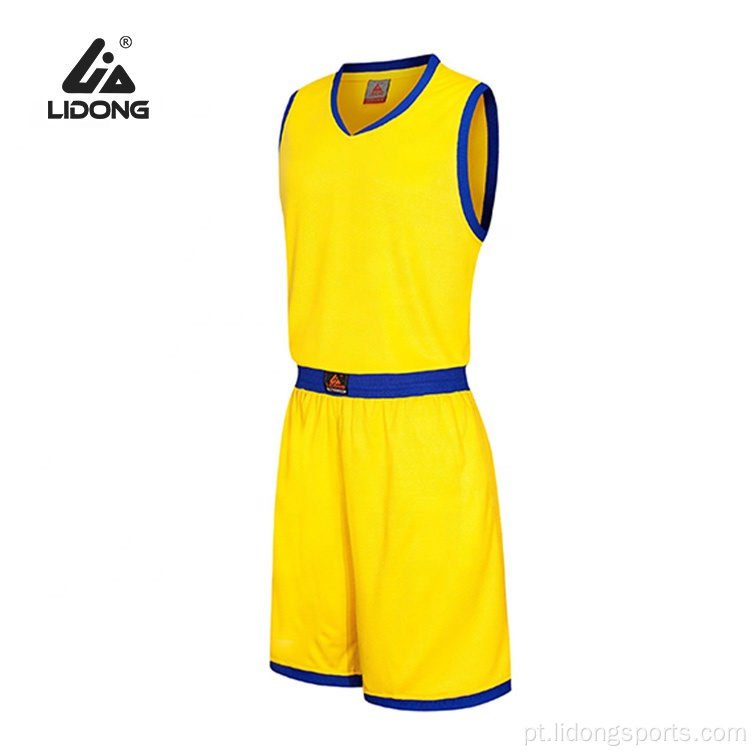 Novos uniformes de basquete de design barato terno uniforme de basquete