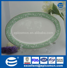 12''ceramic oval serving platter,12''ceramic big platter,12''new bone china pasta big plate