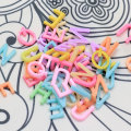 Varios encantos de cuentas de letras con espalda plana Mini cabujón hecho a mano decoración de artesanía cuentas espaciador de limo decoración de juguete DIY