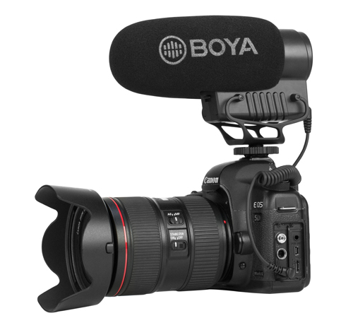 Boya BY-BM3051S Upgraded Stereo/mono Swithchable Condenser Shotgun Microphone For Dslrs Camcorders