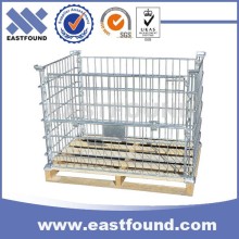 Steel Wire Stacking Container Foldable Pallet Cage Stacking Wire Boxes Multipurpose Storage Box