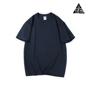 Solid color round neck casual T-shirt
