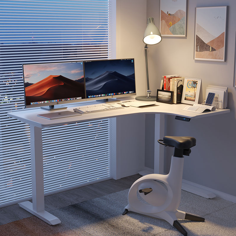 Bureau de stand-up à hauteur réglable à double maison