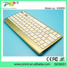 Luxury gold gift item for hotel VIP customer 2.4g wireless keyboard and touch pen mouse combo KM909